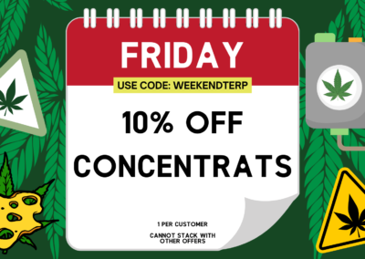 Fridays: 10% off Concentrates
