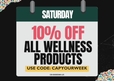 Saturday: 10% off Wellness