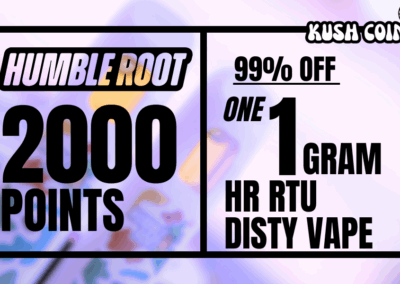 2000 Points: 99% off 1g Humble Root Ready-to-Use Vape