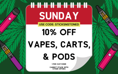 Sundays: 10% off Vapes, Carts, & Pods