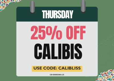Thursday: 25% off Calibis