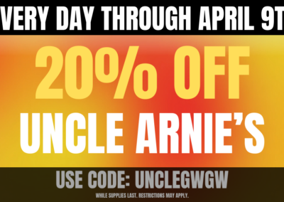 20% off Uncle Arnie’s