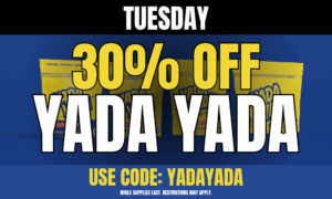 Tuesday: 30% off Yada Yada picture
