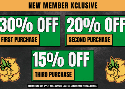 30%, 20%, 15% off First 3 Orders