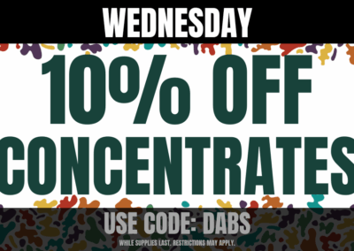 Wednesday: 10% off Concentrates