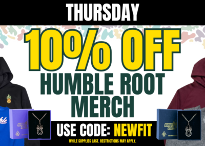 Thursday: 10% off Humble Root Merch