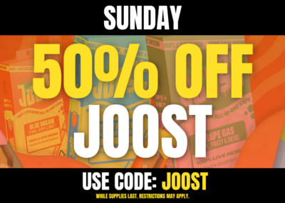 Sunday: 50% off Joost