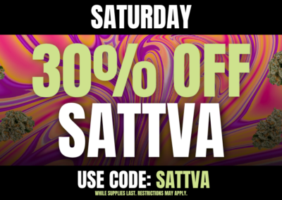 Saturday: 30% off SATTVA