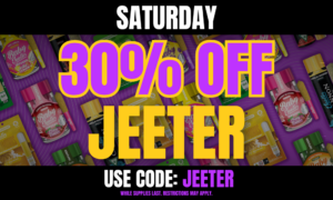 Saturday: 30% off Jeeter picture